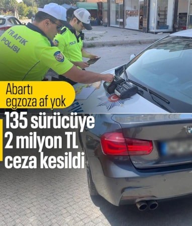 Mersin'de abartı egzoz denetimi: 2 milyon 160 bin TL ceza kesildi