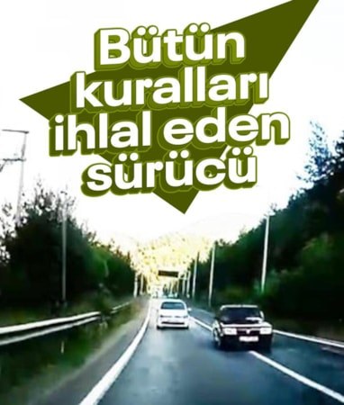 Karabük'te trafik kurallarını hiçe sayan sürücü kamerada