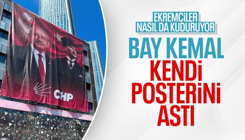 CHP İstanbul İl Başkanlığı'na Kemal Kılıçdaroğlu posteri asıldı
