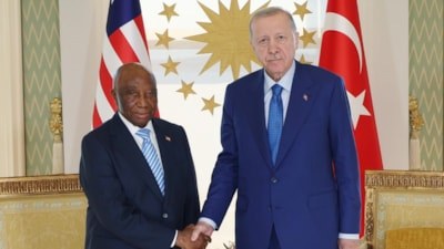 Cumhurbaşkanı Erdoğan, Liberya Cumhurbaşkanı Joseph Nyumah Boakai ile görüştü