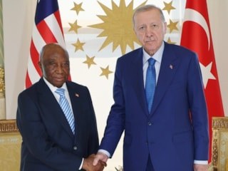 Cumhurbaşkanı Erdoğan, Liberya Cumhurbaşkanı Joseph Nyumah Boakai ile görüştü