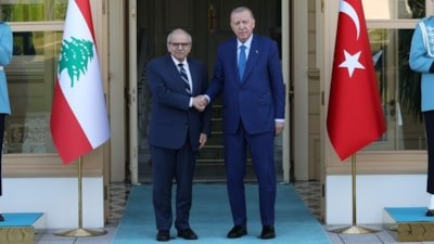 Cumhurbaşkanı Erdoğan, Lübnan Başbakanı Nevvaf Salam'ı kabul etti