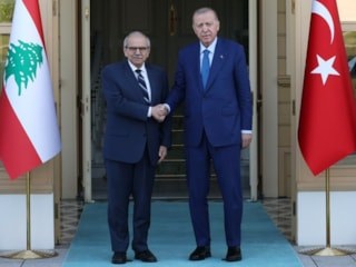 Cumhurbaşkanı Erdoğan, Lübnan Başbakanı Nevvaf Salam'ı kabul etti