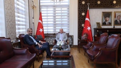 Abdullah Çalışkan'dan Aksaray Valisi Murat Duru'ya hayırlı olsun ziyareti