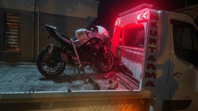 Mersin'de tek teker şovu yapan motorcuya 46 bin TL ceza kesildi