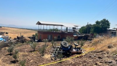 Kilis'te kontrolden çıkarak devrilen traktörün sürücüsü hayatını kaybetti