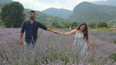 Adana'nın lavanta bahçeleri çekim platosuna döndü