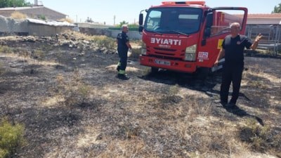 Konya'da ot yangını paniğe neden oldu