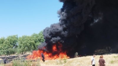 Eskişehir'de sigara izmariti yangına neden oldu: Köylüler hızlıca müdahale etti