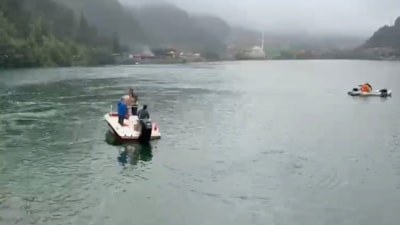 Trabzon'da Uzungöl'e atlayan turist hayatını kaybetti