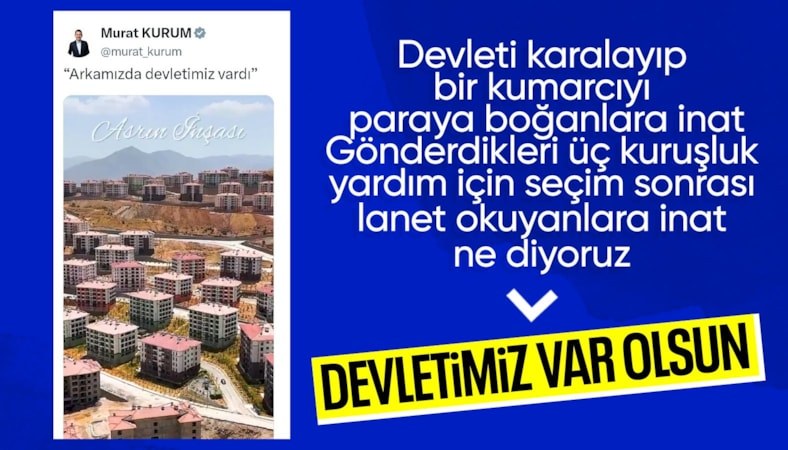 Murat Kurum'dan 'Arkamızda devletimiz vardı' paylaşımı