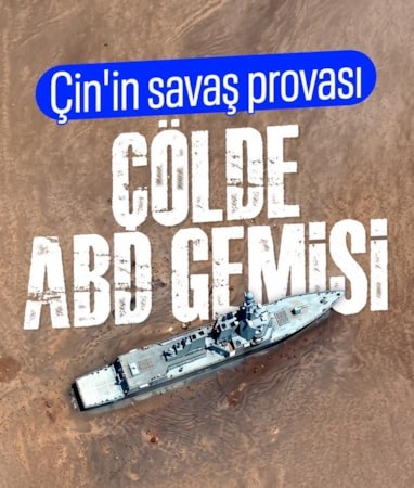 Çin, çölde ABD gemisi inşa etti
