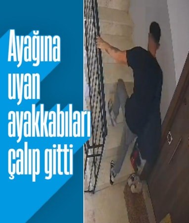 Antalya'da apartmanı ayakkabı mağazasına çevirdi: Seçtiklerini poşete doldurup gitti