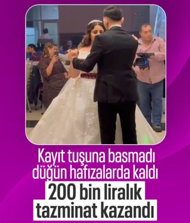 İzmir'de kaydedilmeyen düğün videoları için dava açtılar: 200 bin TL tazminat aldılar