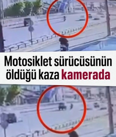 Düzce'de motosikletlinin öldüğü kazanın görüntüleri ortaya çıktı