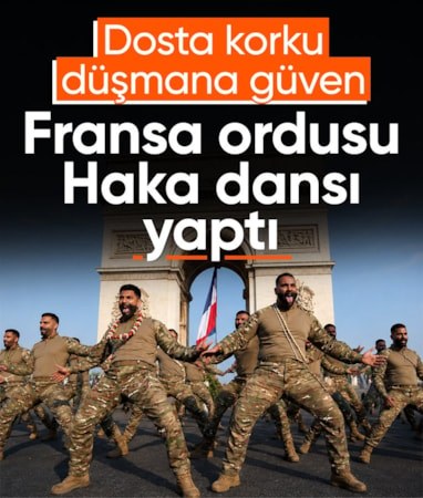 Fransa askerleri, Zafer Takı önünde Haka dansı yaptı