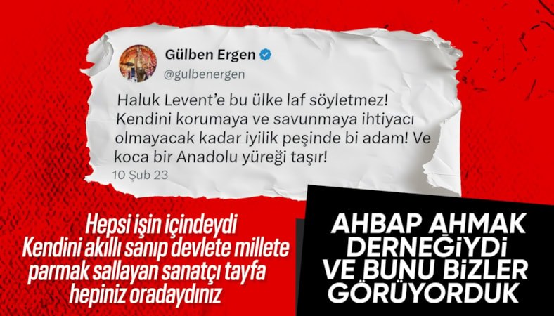 Gülben Ergen'in Haluk Levent'i hararetle savunduğu paylaşımı