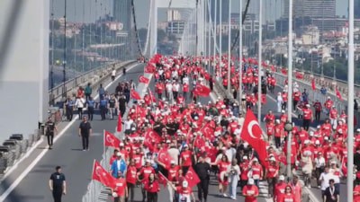 15 Temmuz Demokrasi ve Şehitleri Anma Yürüyüşü gerçekleştirildi