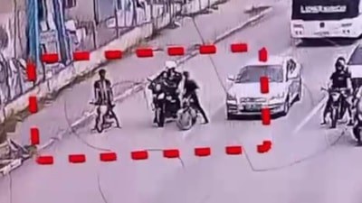 Hatay'da akan trafikte tehlikeli motosiklet şovuna ağır fatura