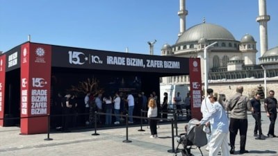 İletişim Başkanlığı Taksim Meydanı'nda 15 Temmuz anısına dijital deneyim alanı kurdu