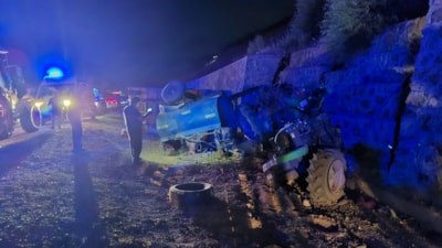 Bingöl'de devrilen traktörün sürücüsü öldü