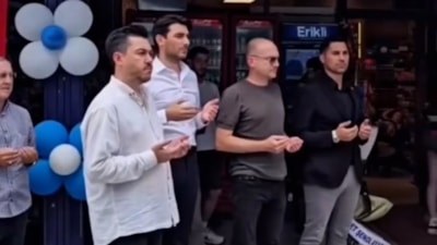 Tekirdağ'da tekel bayisi açılışına imam getirttiler dualar okuttular