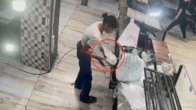 Diyarbakır'da fırın kasasından 10 bin TL çalan hırsızlar kameraya yakalandı