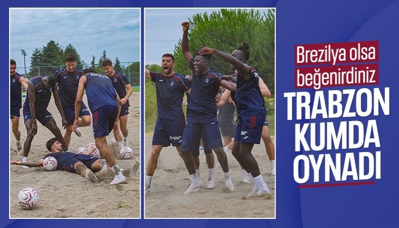 Trabzonspor yeni sezona hazırlanıyor: Kumda antrenman yapıldı!