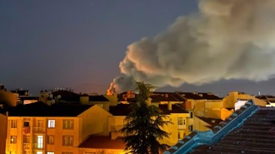 TEI Eskişehir yerleşkesinde yangın: İmalat bölümüne havadan ve karadan müdahale