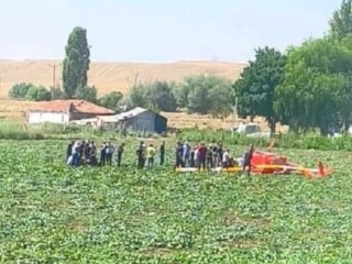 Ankara'da eğitim helikopteri düştü