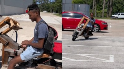 Mühendislik öğrencisi sedir parçalarından motor üretti! Okula gidip geliyor...