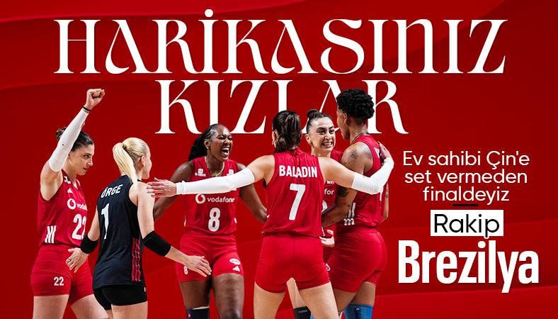 Çin'e set vermedik! A Milli Kadın Voleybol Takımı, Milletler Ligi'nde finalde