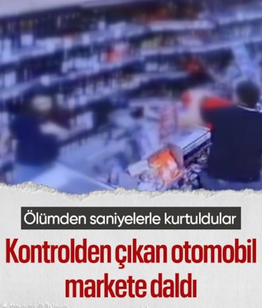 Muğla'da araç markete daldı: Vatandaşlar ölümden döndü