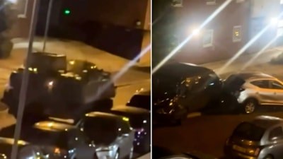 İngiltere'de alkollü askerler zırhlı araçla terör estirdi