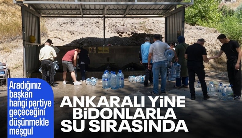 Ankara’da 3 günlük su kesintisi vatandaşları sokağa döktü: Çeşmelerde uzun kuyruklar oluştu