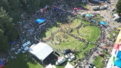 Artvin'de 2 bin rakımlı yaylada 60 bin kişilik horon halkası