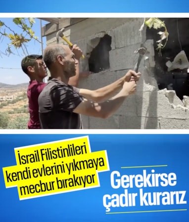 Filistinli aile, İsrail'in baskısıyla evlerini kendi elleriyle yıkmak zorunda kaldı: Gerekirse çadır kurarız