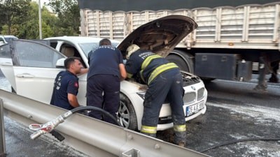 Eskişehir'de sanayiden alınan otomobil 10 dakika sonra alevlere kapıldı