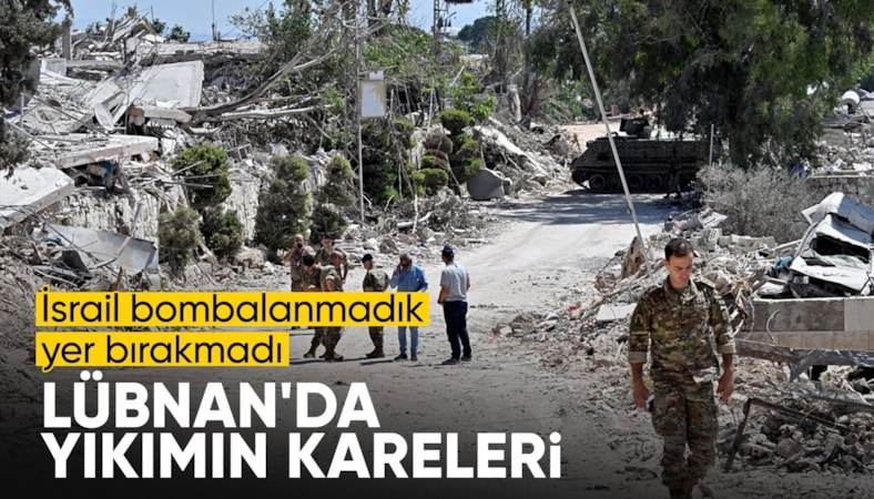 İsrail'in çekildiği Lübnan'da yıkım görüntülendi