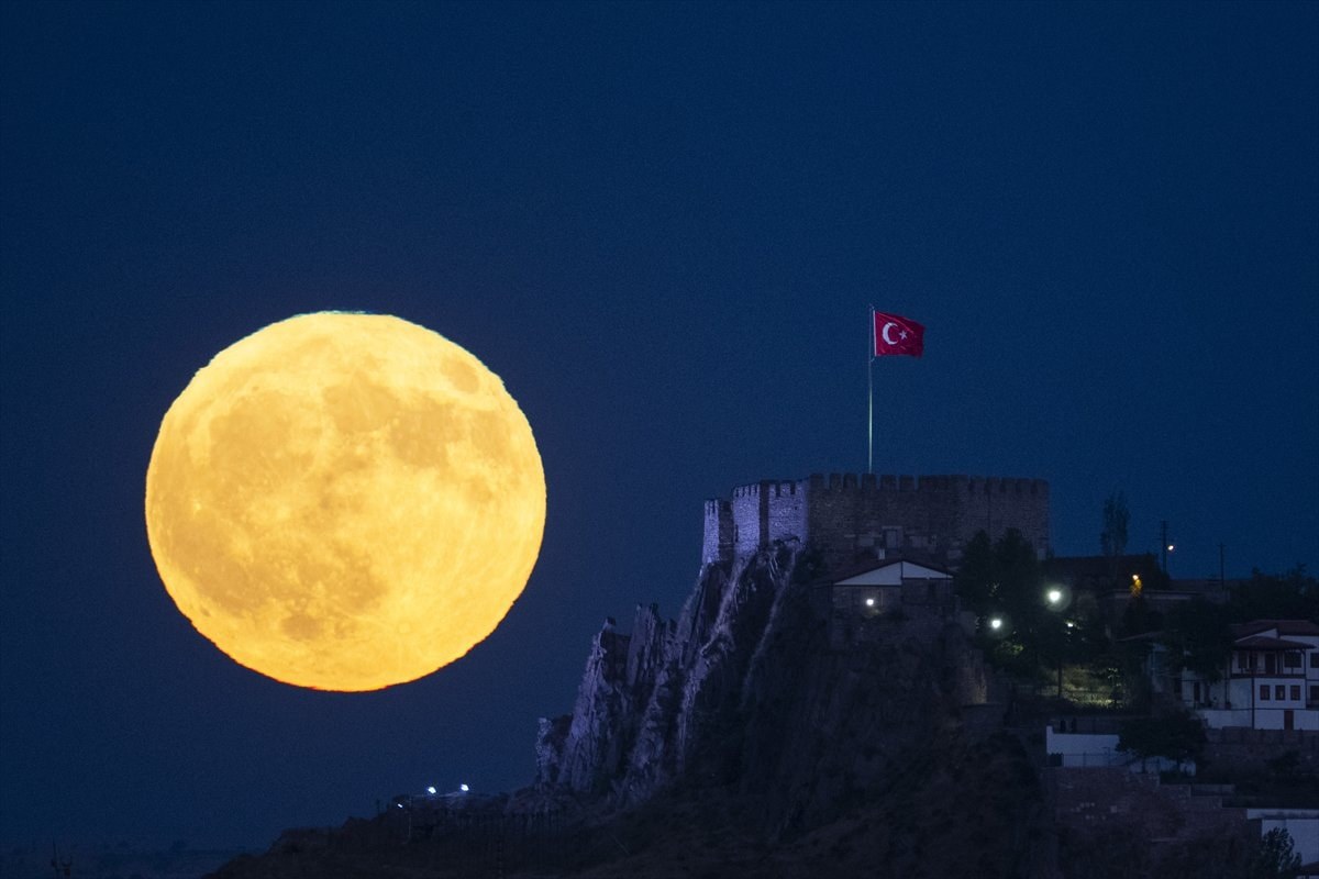 Yurtta dolunay manzaraları görsel şölen oluşturdu - Resim 7