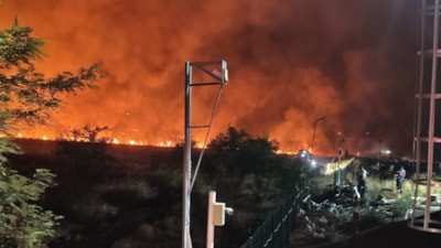 Diyarbakır'da korkutan anız yangını