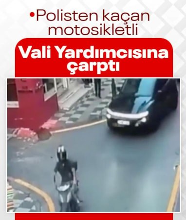 Bartın'da polisten kaçan motosikletli vali yardımcısına çarptı
