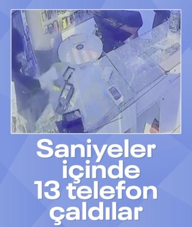 Başakşehir'de 13 cep telefonu saniyeler içinde çalındı