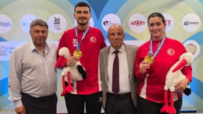 U23 Avrupa Şampiyonası'nda Havalı Tabanca Karışık Takımı'ndan altın madalya