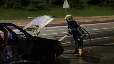 Eskişehir’de seyir halindeki otomobil alev aldı