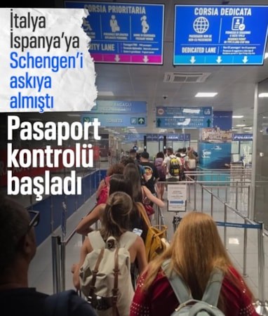 İtalya, İspanya uçuşlarında pasaport kontrolüne başladı