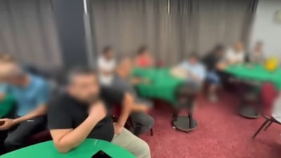 Manisa'da düğün salonu ruhsatlı kumarhaneye baskın