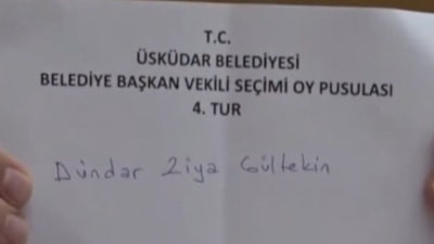 Üsküdar Belediye Başkan Vekili seçimlerine sayılmayan oylar gölge düşürdü