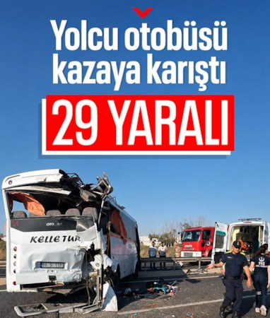 Tekirdağ'da yolcu otobüsü kazaya karıştı