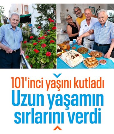 İzmir'de 101'inci yaşına kutlayan Yusuf Amca uzun yaşamın sırlarını verdi